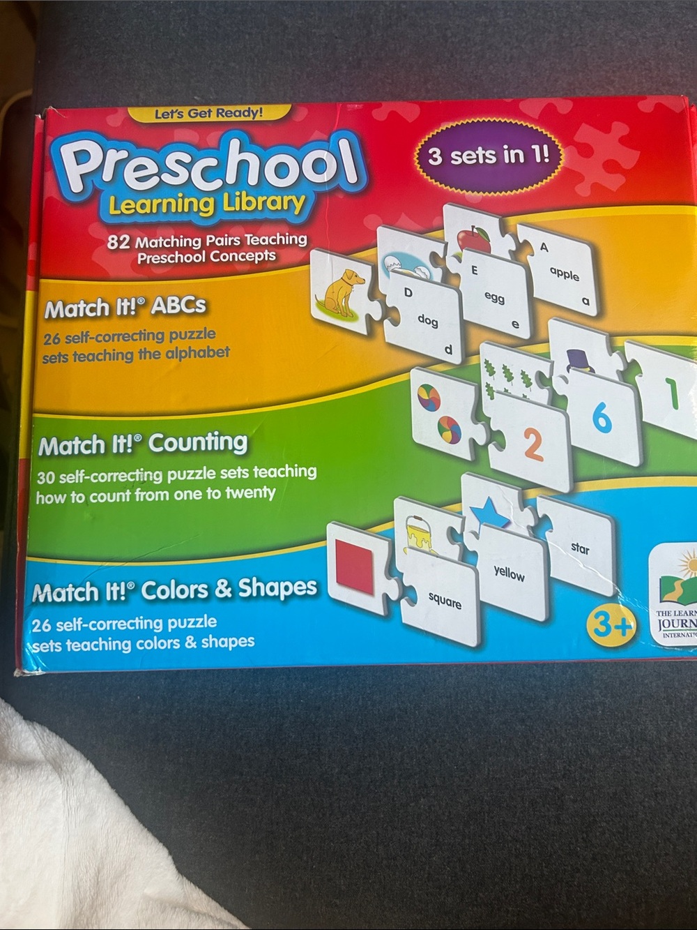 Preschool Learning Library Match It! Educational Puzzle Set - Multicolor